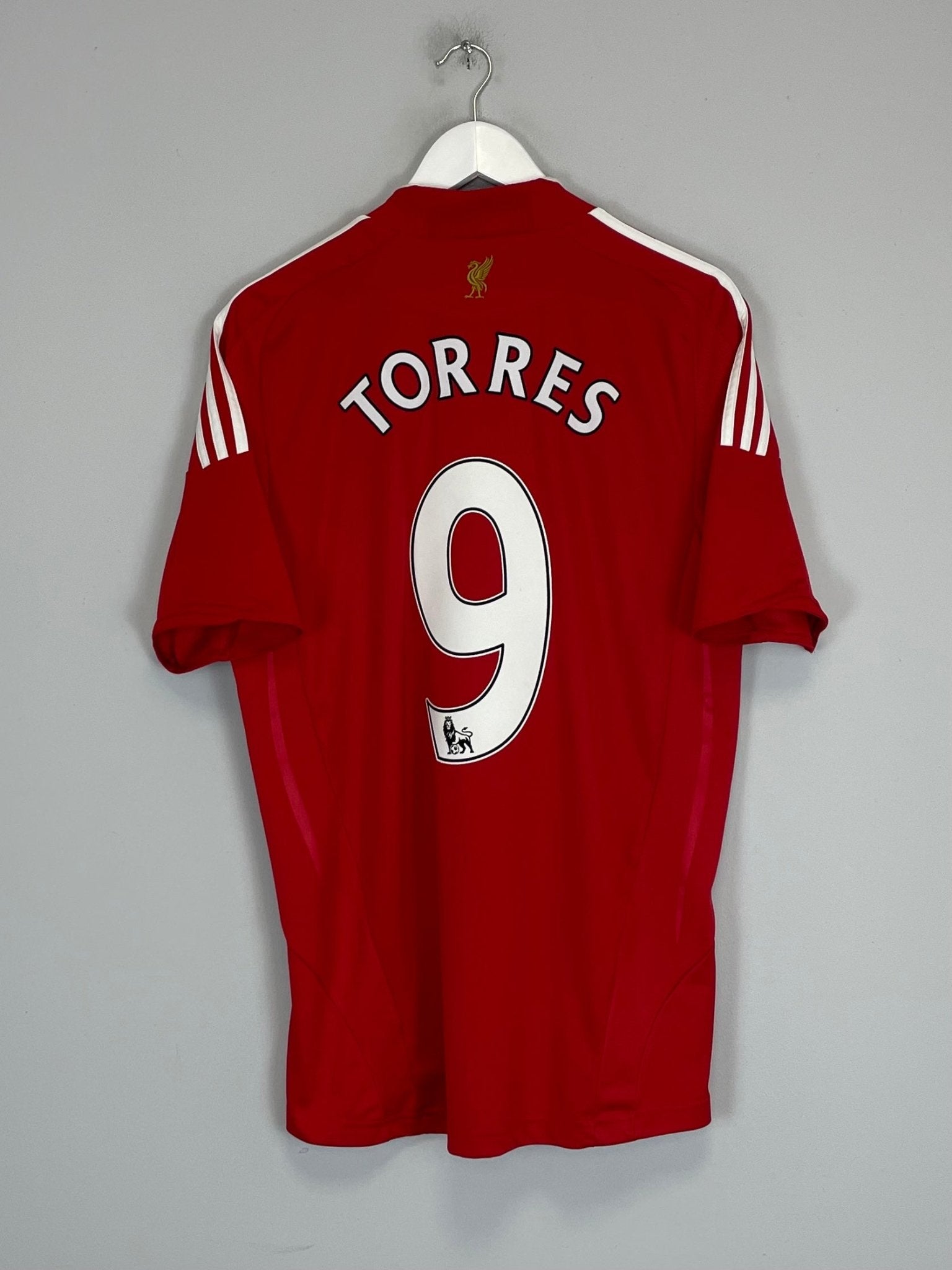Shop 2008/10 LIVERPOOL TORRES #9 HOME SHIRT (L) ADIDAS, classic football shirts, vintage football shirts & retro soccer jerseys at Cult Kits
