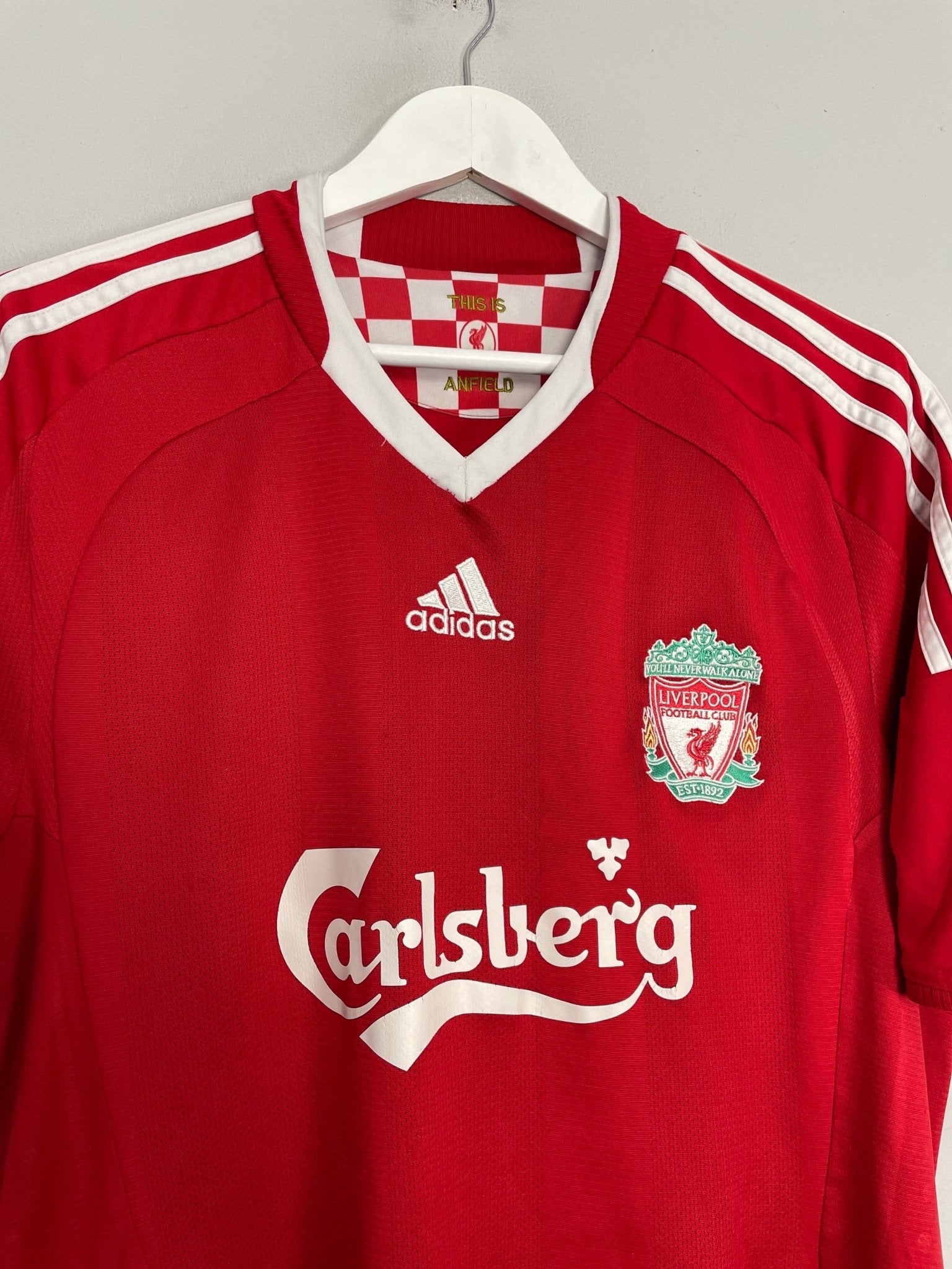 Shop 2008/10 LIVERPOOL TORRES #9 HOME SHIRT (L) ADIDAS, classic football shirts, vintage football shirts & retro soccer jerseys at Cult Kits