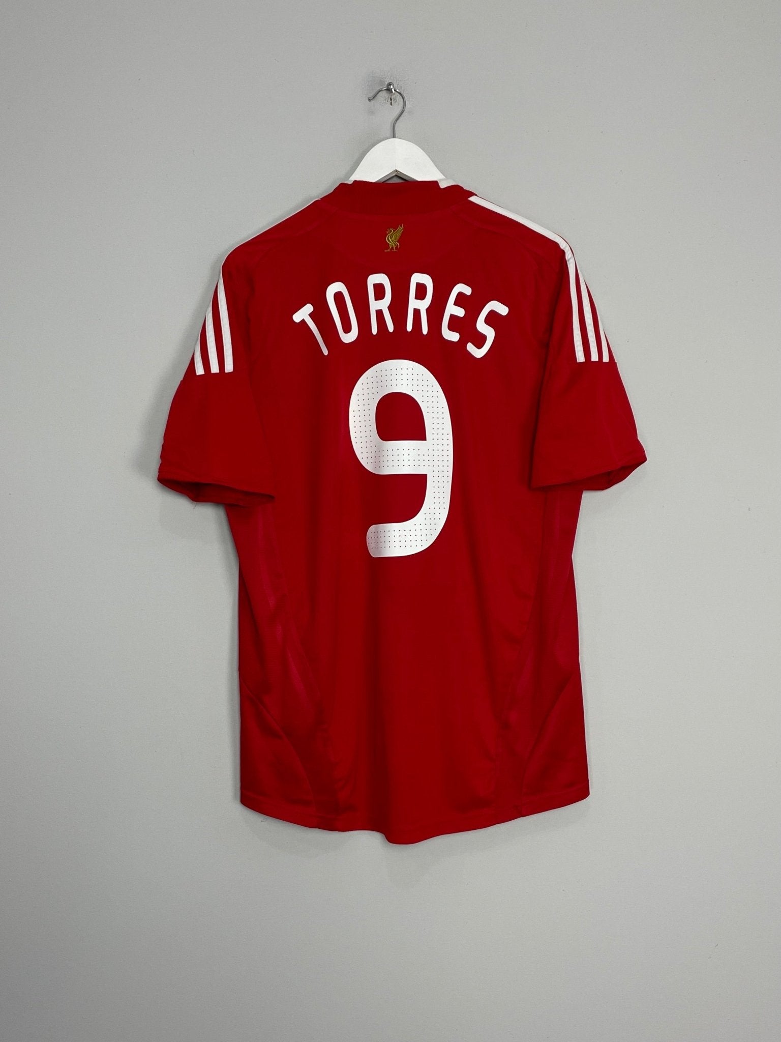 Shop 2008/10 LIVERPOOL TORRES #9 HOME SHIRT (L) ADIDAS, classic football shirts, vintage football shirts & retro soccer jerseys at Cult Kits