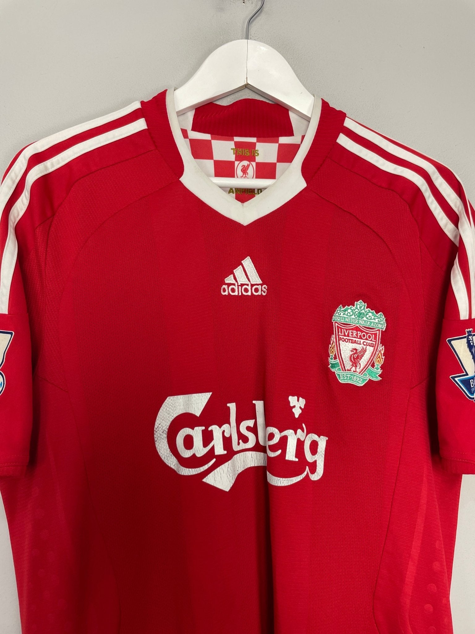 Shop 2008/10 LIVERPOOL TORRES #9 HOME SHIRT (M) ADIDAS, classic football shirts, vintage football shirts & retro soccer jerseys at Cult Kits