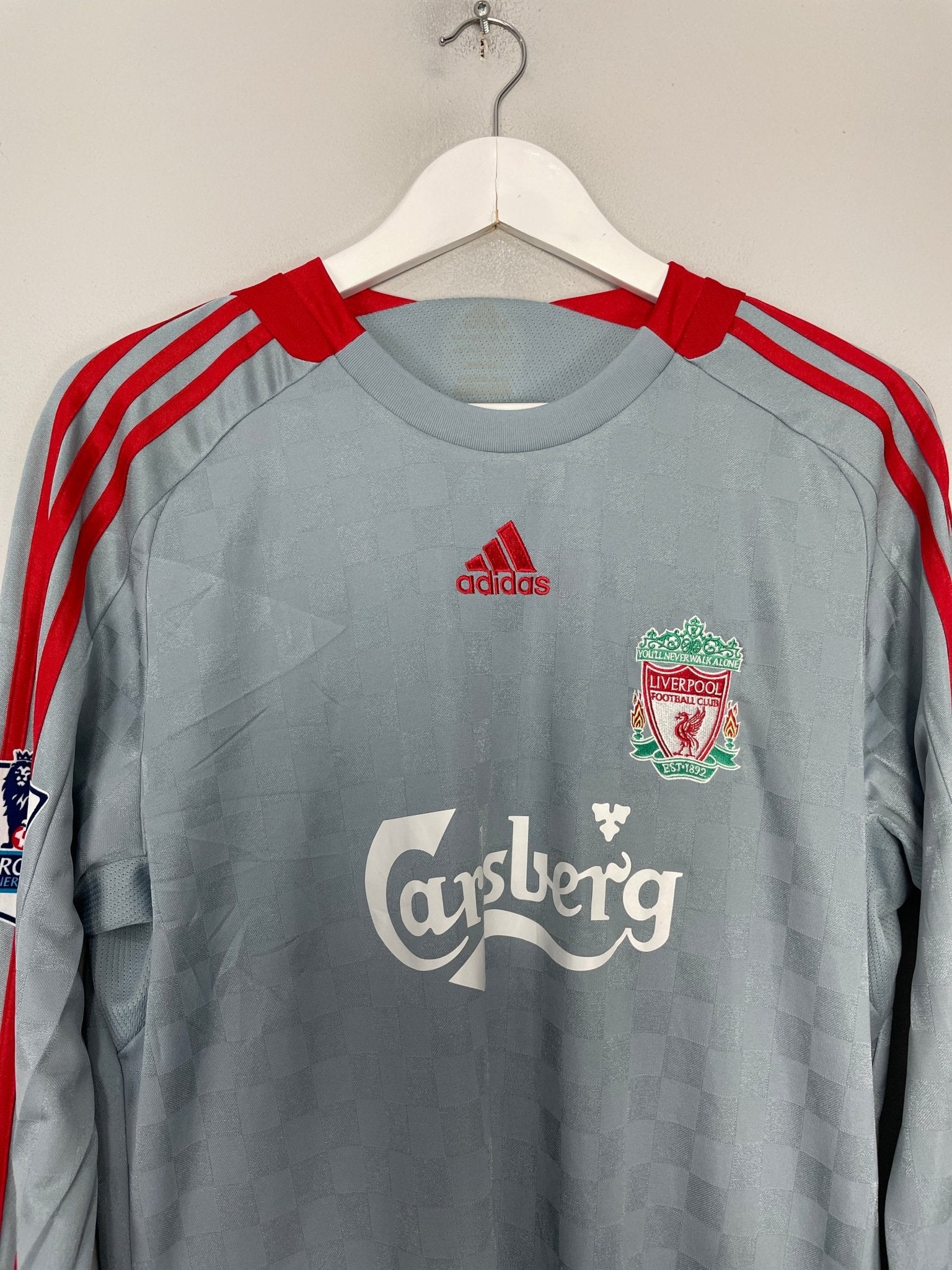 Shop 2008/10 LIVERPOOL TORRES #9 L/S AWAY SHIRT (L) ADIDAS, classic football shirts, vintage football shirts & retro soccer jerseys at Cult Kits