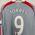 Shop 2008/10 LIVERPOOL TORRES #9 L/S AWAY SHIRT (L) ADIDAS, classic football shirts, vintage football shirts & retro soccer jerseys at Cult Kits