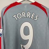 Shop 2008/10 LIVERPOOL TORRES #9 L/S AWAY SHIRT (L) ADIDAS, classic football shirts, vintage football shirts & retro soccer jerseys at Cult Kits