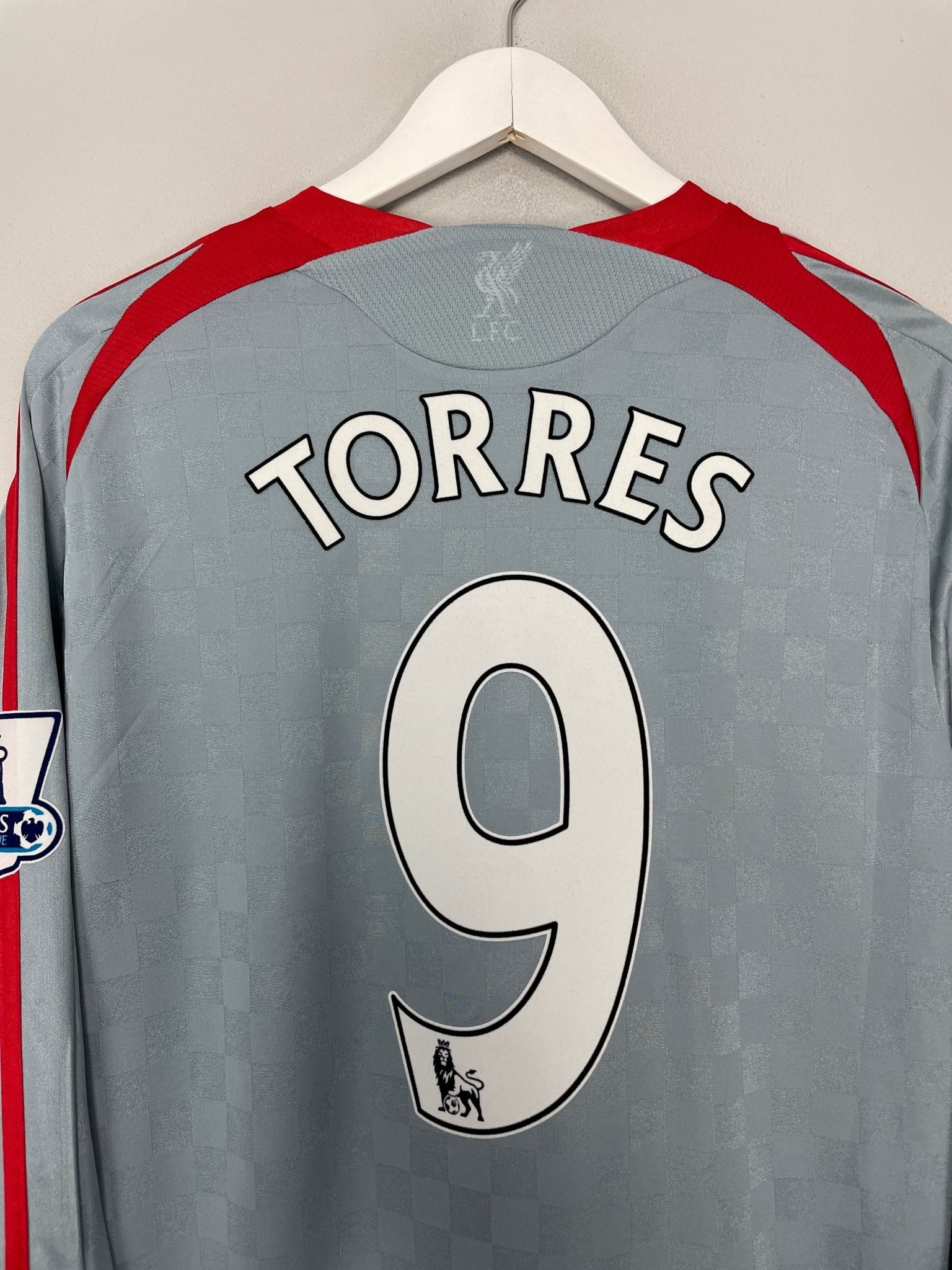 Shop 2008/10 LIVERPOOL TORRES #9 L/S AWAY SHIRT (L) ADIDAS, classic football shirts, vintage football shirts & retro soccer jerseys at Cult Kits