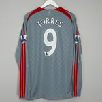 Shop 2008/10 LIVERPOOL TORRES #9 L/S AWAY SHIRT (L) ADIDAS, classic football shirts, vintage football shirts & retro soccer jerseys at Cult Kits