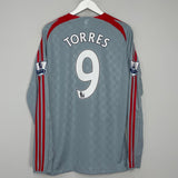 Shop 2008/10 LIVERPOOL TORRES #9 L/S AWAY SHIRT (L) ADIDAS, classic football shirts, vintage football shirts & retro soccer jerseys at Cult Kits