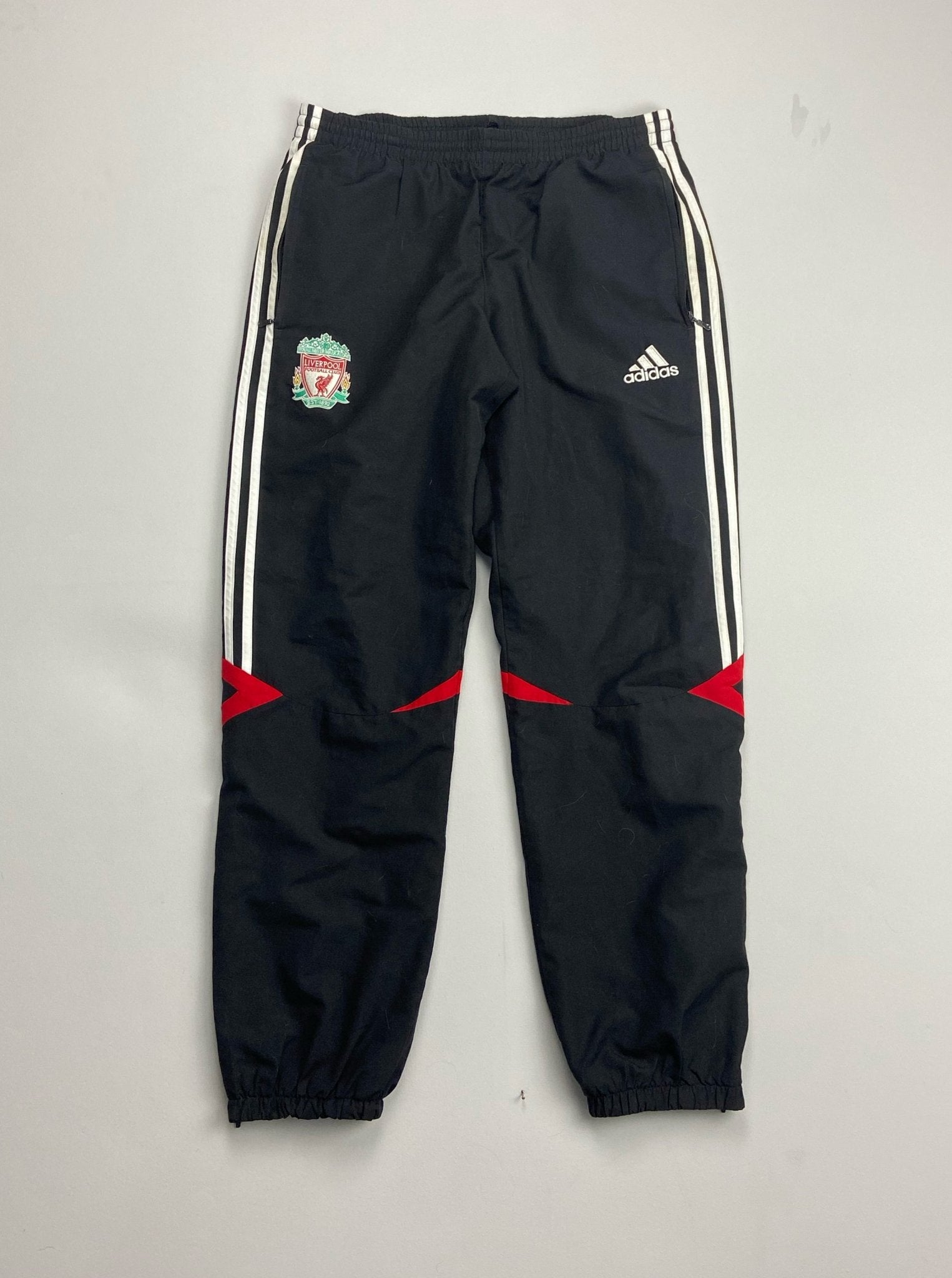 Shop 2008/10 LIVERPOOL TRACKSUIT BOTTOMS (M) ADIDAS, classic football shirts, vintage football shirts & retro soccer jerseys at Cult Kits