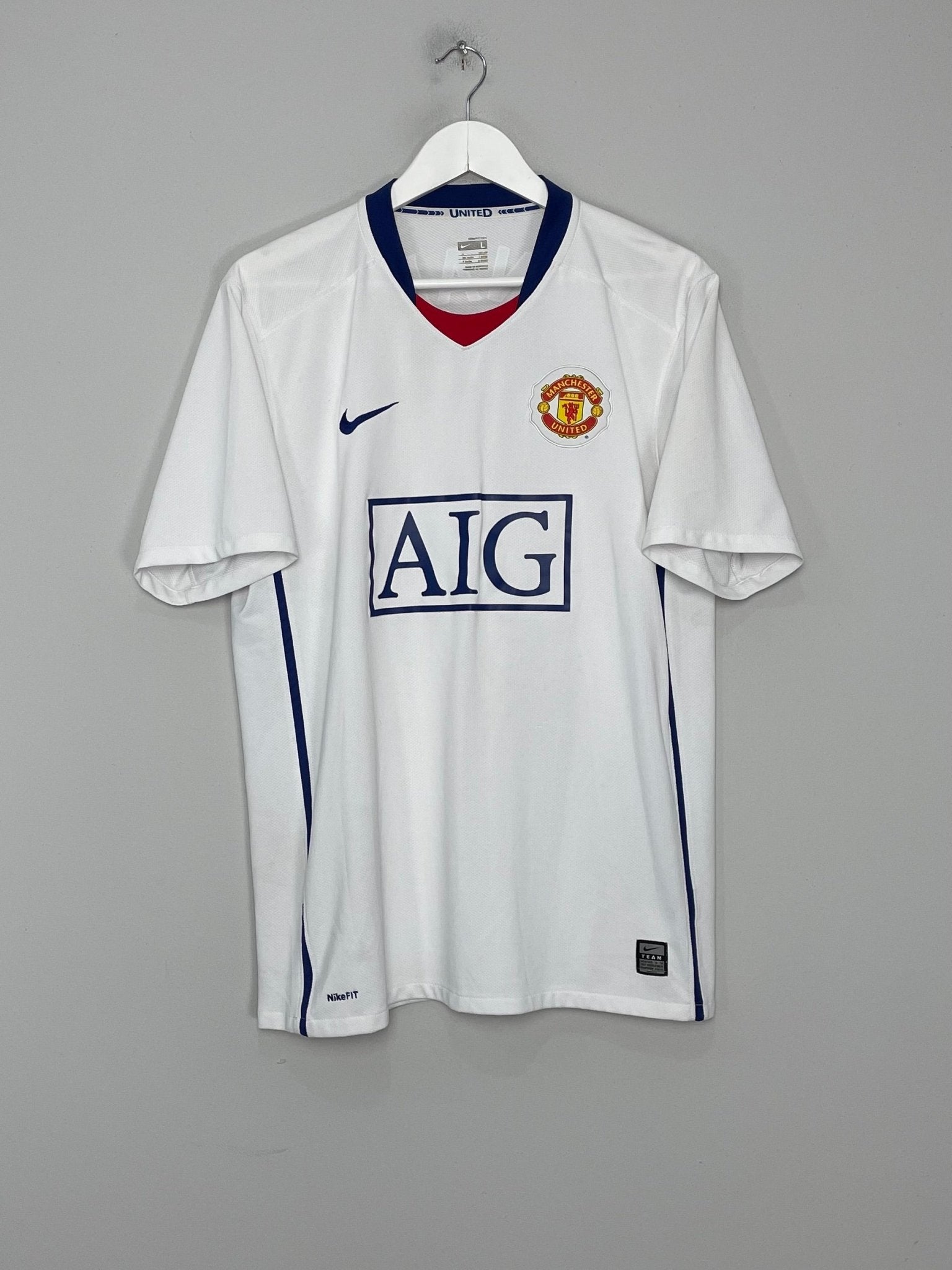 Shop 2008/10 MANCHESTER UNITED RONALDO #7 AWAY SHIRT (L) NIKE, classic football shirts, vintage football shirts & retro soccer jerseys at Cult Kits