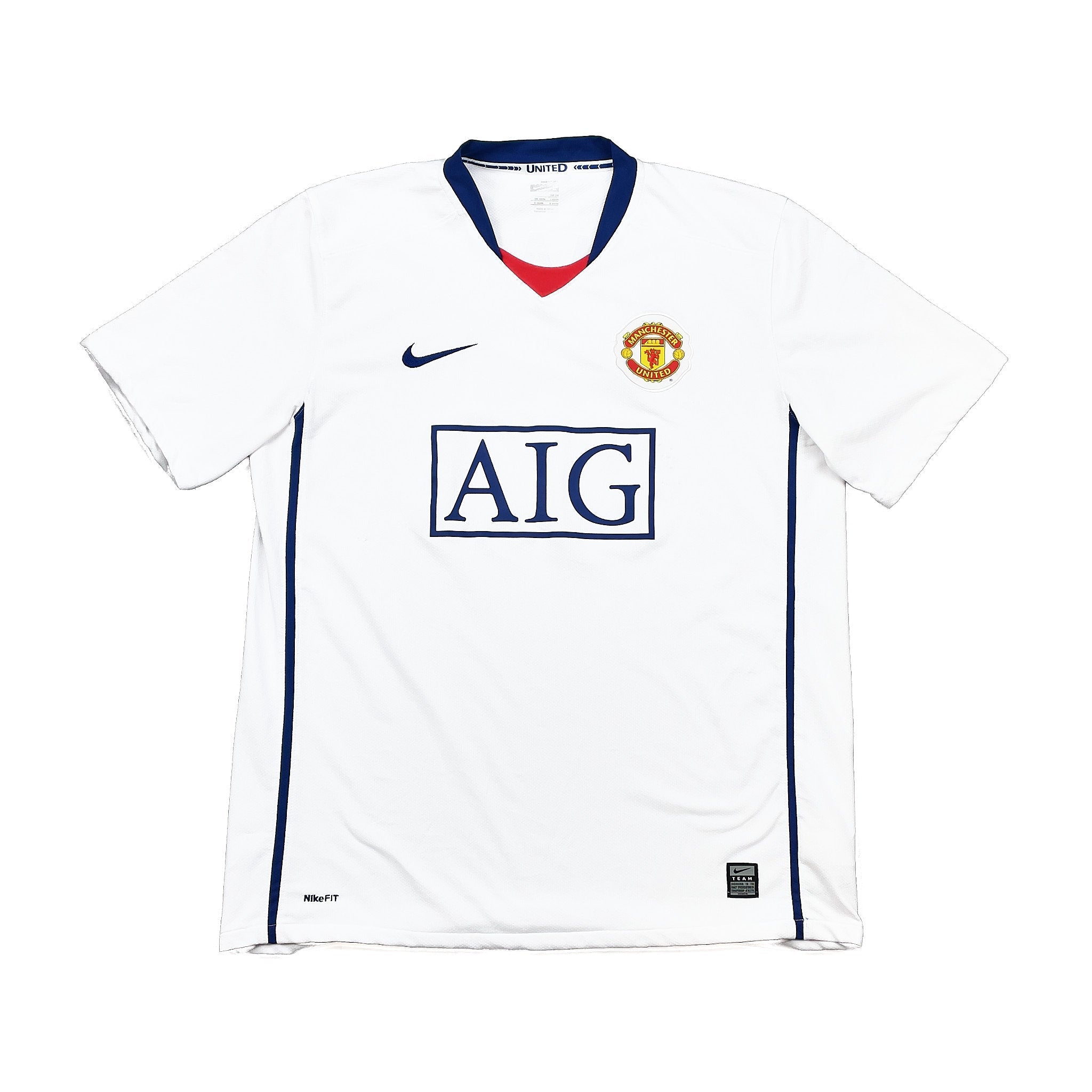 Buy 2008/10 MANCHESTER UNITED RONALDO 7 AWAY SHIRT (L) NIKE ~ Free worldwide shipping available ~ Authentic Vintage Football Shirts from Cult Kits