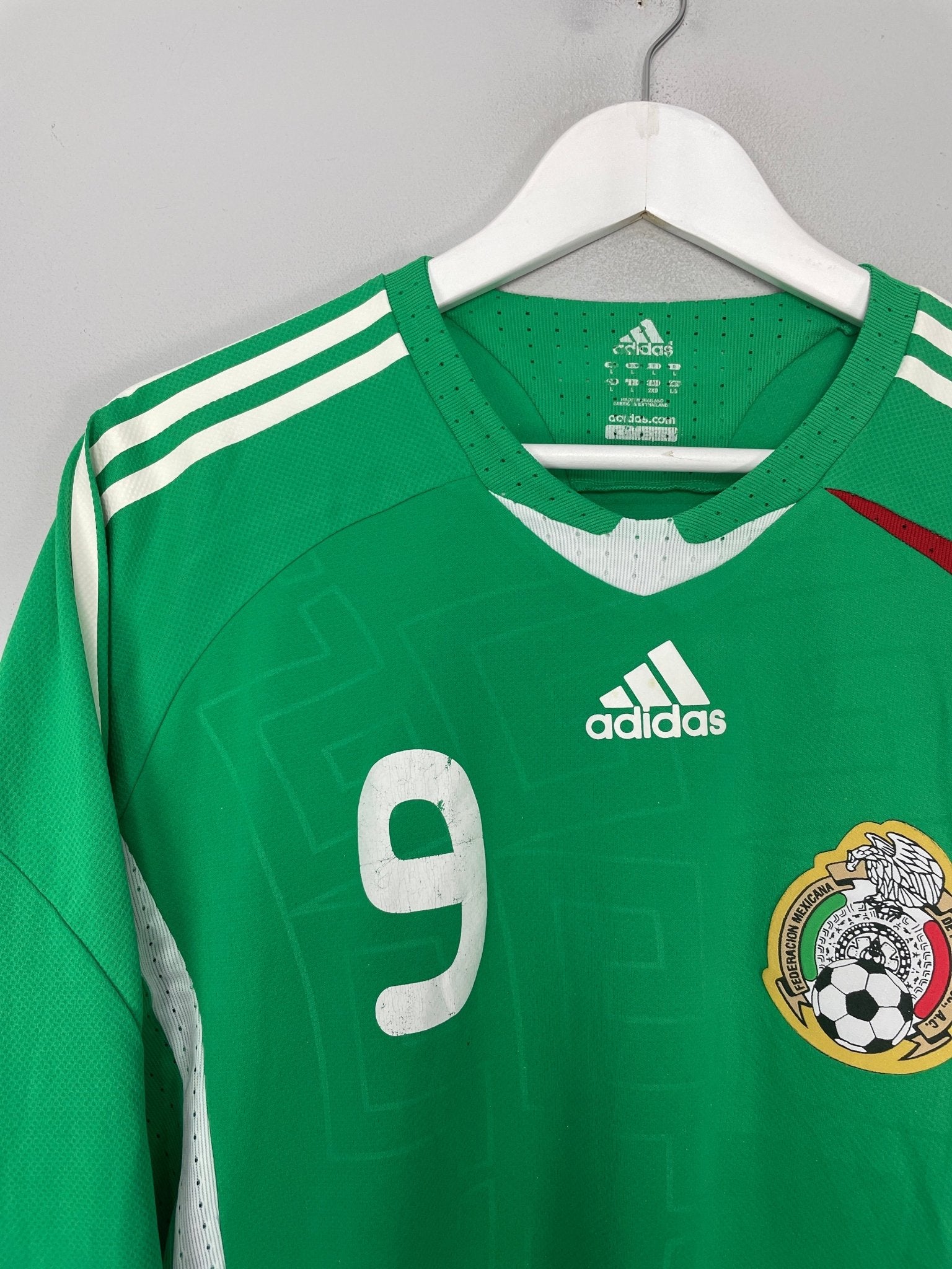 Shop 2008/10 MEXICO HUGO SANCHEZ #9 HOME SHIRT (L) ADIDAS, classic football shirts, vintage football shirts & retro soccer jerseys at Cult Kits