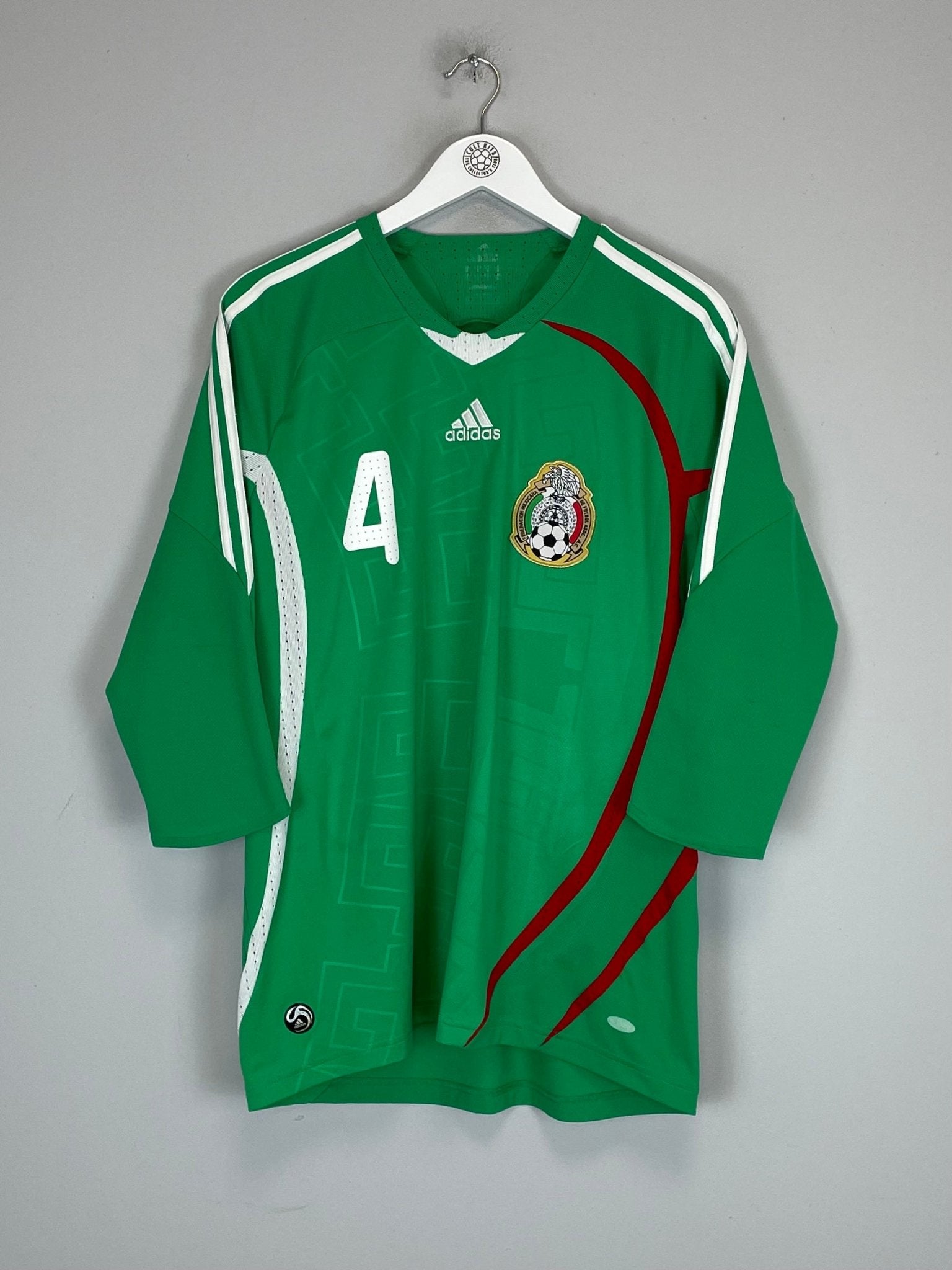 Shop 2008/10 MEXICO R.MARQUEZ #4 HOME SHIRT (M) ADIDAS, classic football shirts, vintage football shirts & retro soccer jerseys at Cult Kits