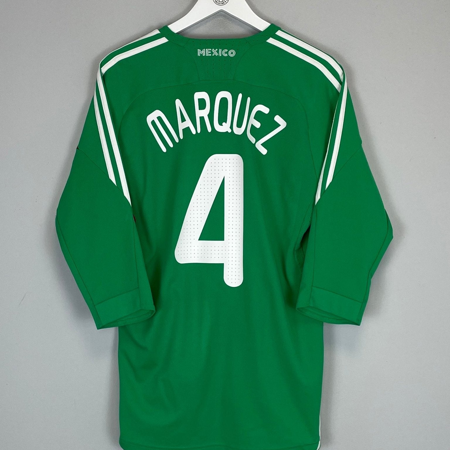 Shop 2008/10 MEXICO R.MARQUEZ #4 HOME SHIRT (M) ADIDAS, classic football shirts, vintage football shirts & retro soccer jerseys at Cult Kits