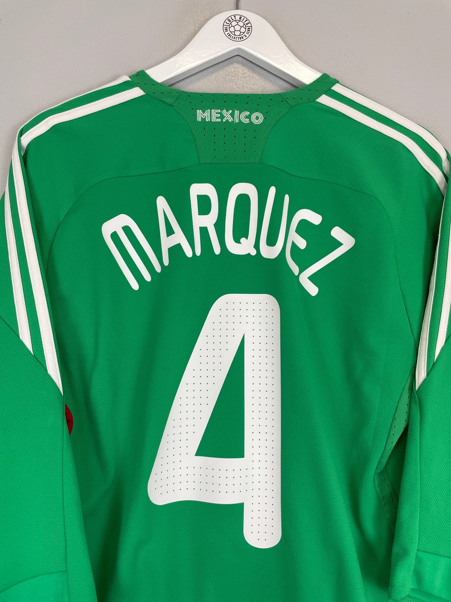 Shop 2008/10 MEXICO R.MARQUEZ #4 HOME SHIRT (M) ADIDAS, classic football shirts, vintage football shirts & retro soccer jerseys at Cult Kits