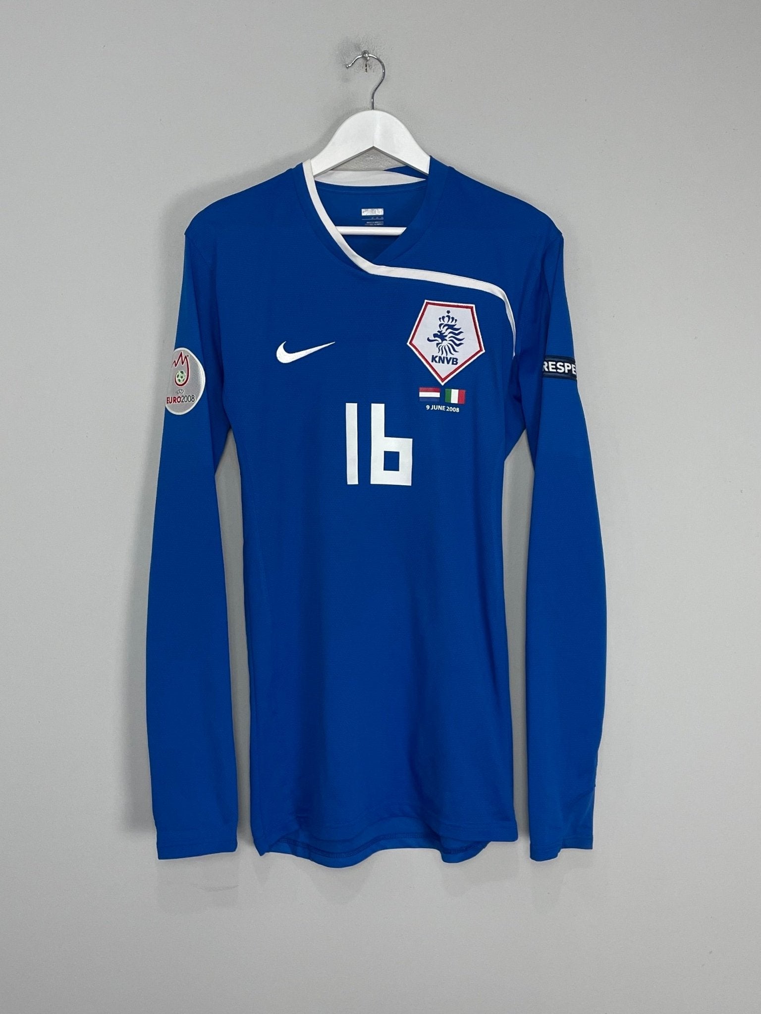 Shop 2008/10 NETHERLANDS STEKELENBURG #16 *MATCH ISSUE* GK SHIRT (L) NIKE, classic football shirts, vintage football shirts & retro soccer jerseys at Cult Kits