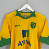 Shop 2008/10 NORWICH CITY HOME SHIRT (L) XARA, classic football shirts, vintage football shirts & retro soccer jerseys at Cult Kits