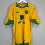 Shop 2008/10 NORWICH CITY HOME SHIRT (L) XARA, classic football shirts, vintage football shirts & retro soccer jerseys at Cult Kits