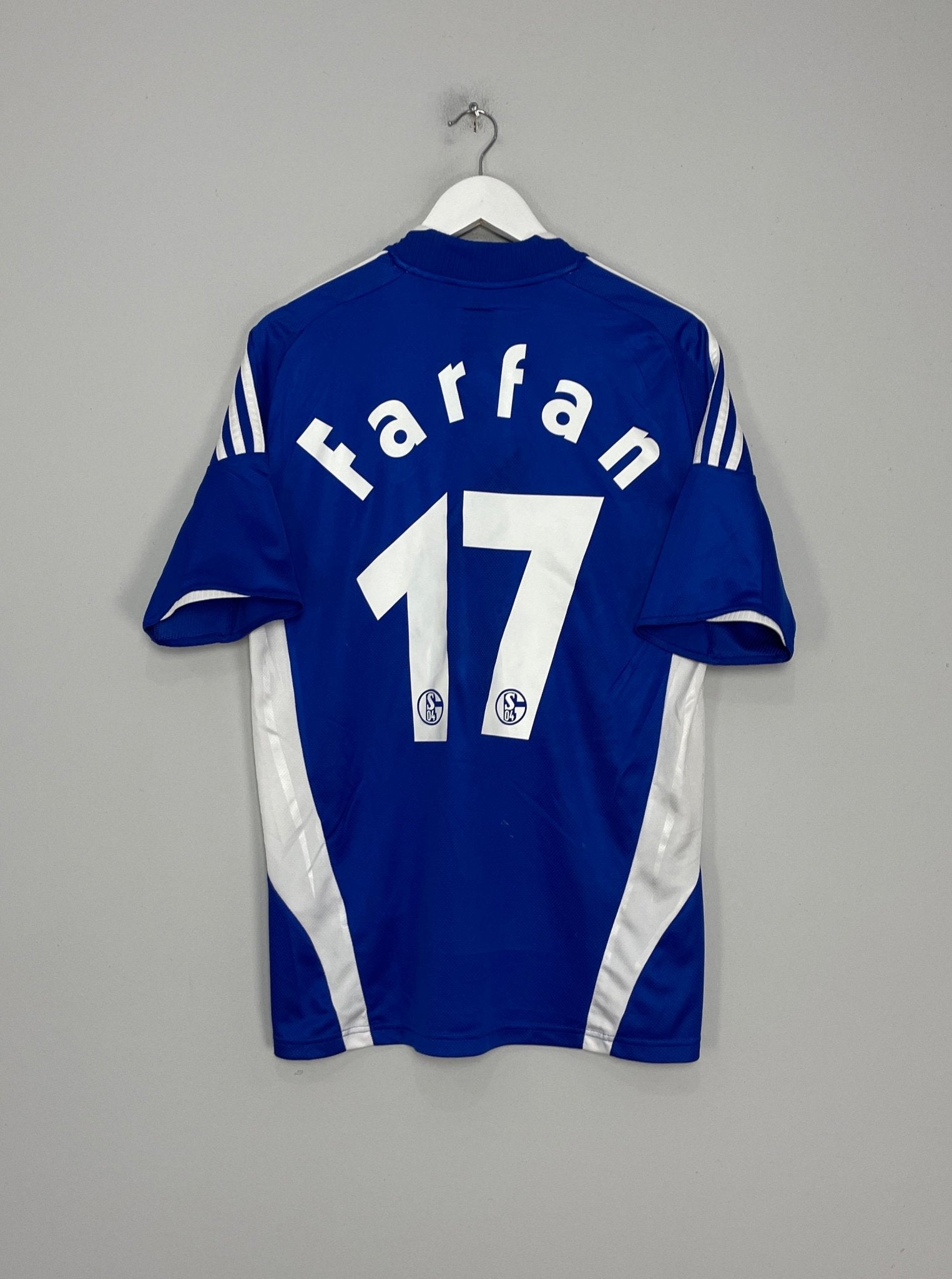 Shop 2008/10 SCHALKE FARFAN #17 HOME SHIRT (M) ADIDAS, classic football shirts, vintage football shirts & retro soccer jerseys at Cult Kits