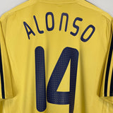 Shop 2008/10 SPAIN ALONSO #14 AWAY SHIRT (L) ADIDAS, classic football shirts, vintage football shirts & retro soccer jerseys at Cult Kits