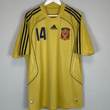 Shop 2008/10 SPAIN ALONSO #14 AWAY SHIRT (L) ADIDAS, classic football shirts, vintage football shirts & retro soccer jerseys at Cult Kits
