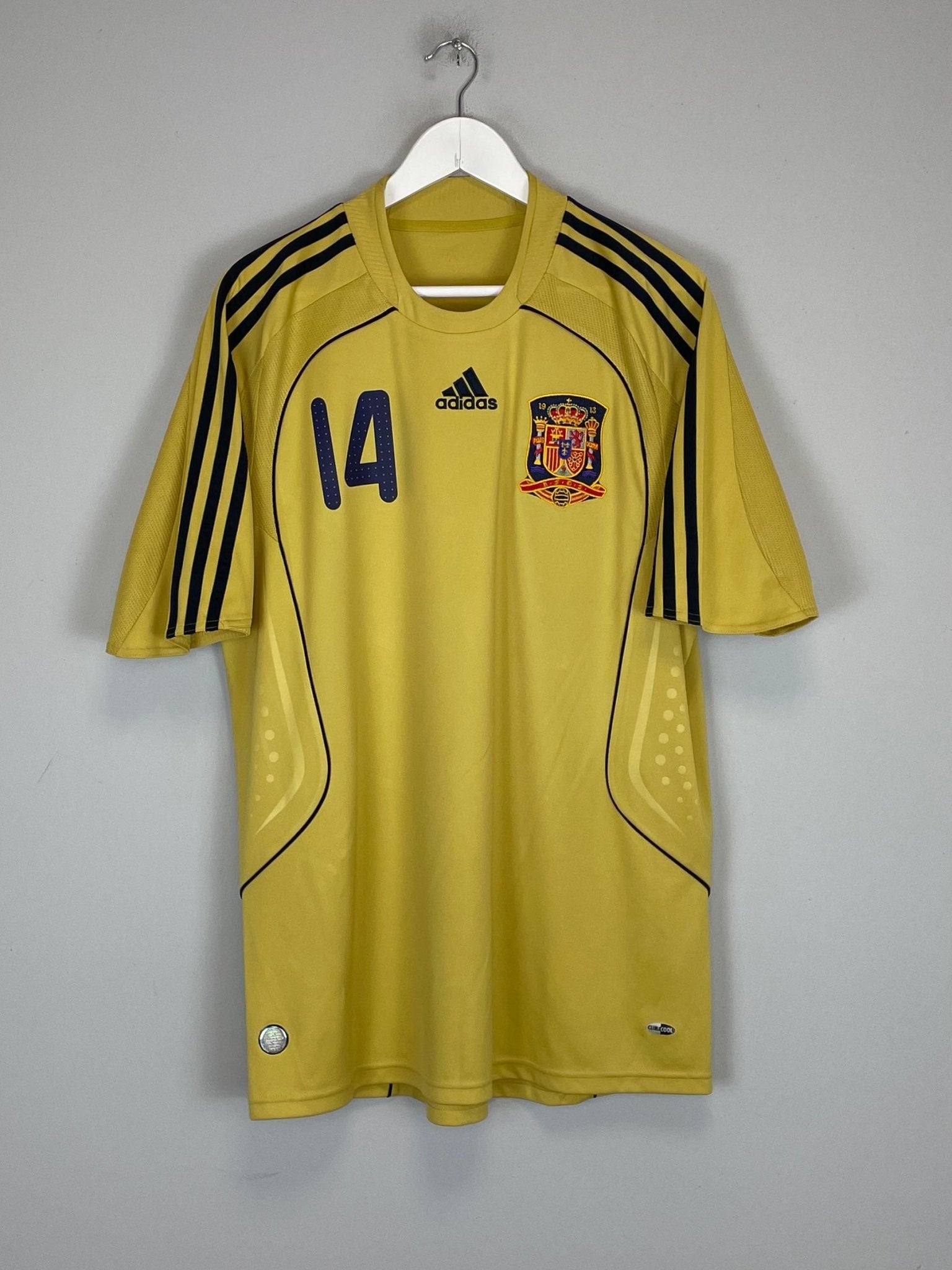 Shop 2008/10 SPAIN ALONSO #14 AWAY SHIRT (L) ADIDAS, classic football shirts, vintage football shirts & retro soccer jerseys at Cult Kits
