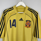 Shop 2008/10 SPAIN ALONSO #14 AWAY SHIRT (L) ADIDAS, classic football shirts, vintage football shirts & retro soccer jerseys at Cult Kits