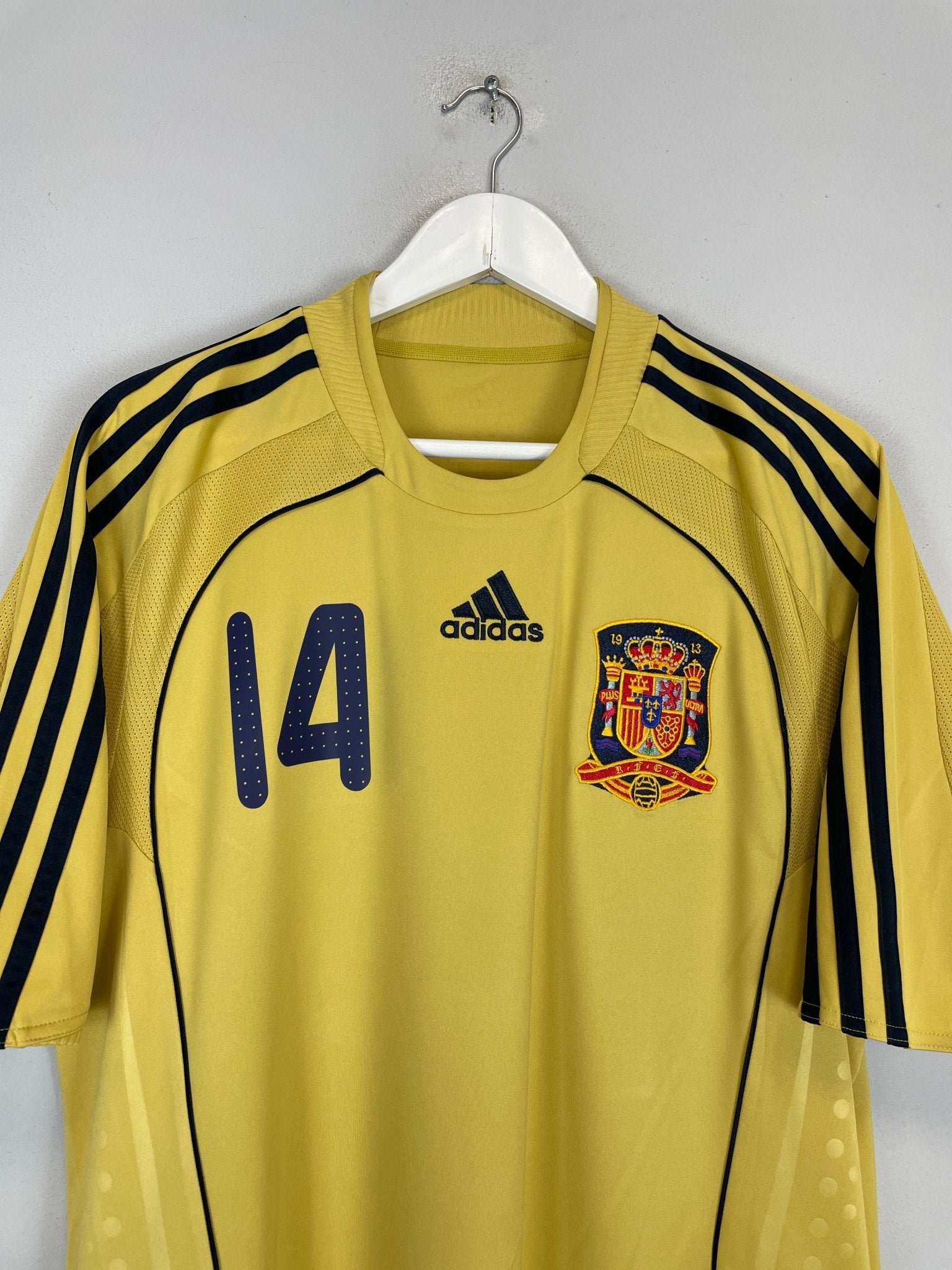 Shop 2008/10 SPAIN ALONSO #14 AWAY SHIRT (L) ADIDAS, classic football shirts, vintage football shirts & retro soccer jerseys at Cult Kits