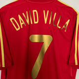 Shop 2008/10 SPAIN DAVID VILLA #7 HOME SHIRT (L) ADIDAS, classic football shirts, vintage football shirts & retro soccer jerseys at Cult Kits
