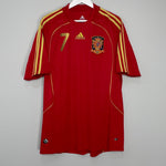 Shop 2008/10 SPAIN DAVID VILLA #7 HOME SHIRT (L) ADIDAS, classic football shirts, vintage football shirts & retro soccer jerseys at Cult Kits