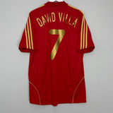 Shop 2008/10 SPAIN DAVID VILLA #7 HOME SHIRT (L) ADIDAS, classic football shirts, vintage football shirts & retro soccer jerseys at Cult Kits