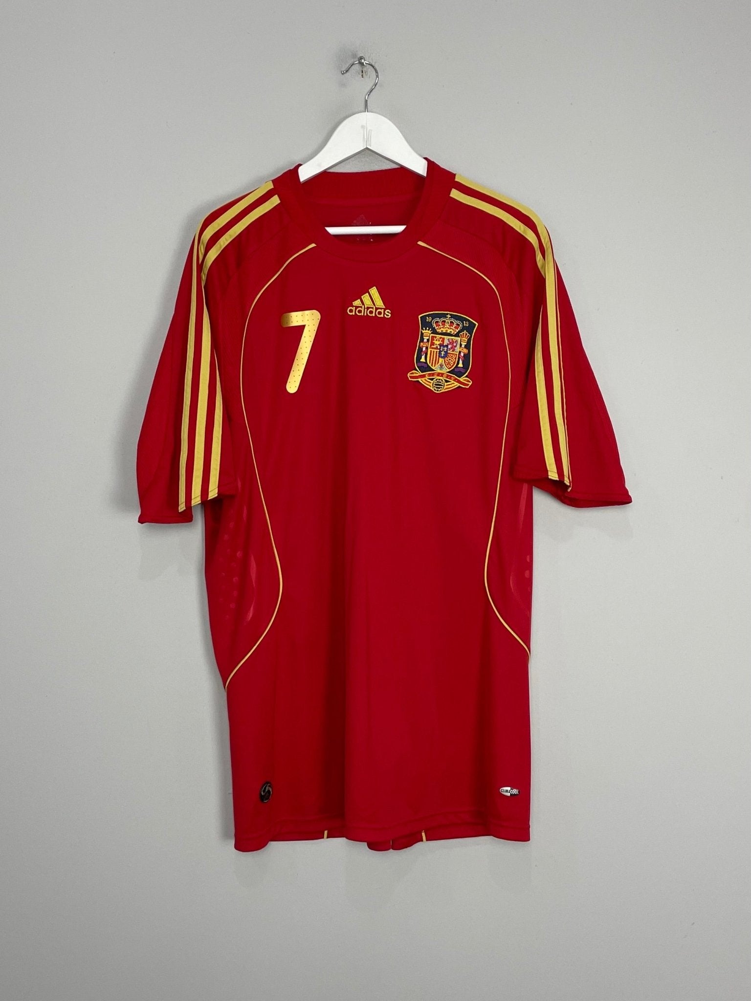 Shop 2008/10 SPAIN DAVID VILLA #7 HOME SHIRT (XL) ADIDAS, classic football shirts, vintage football shirts & retro soccer jerseys at Cult Kits