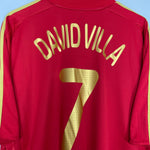 Shop 2008/10 SPAIN DAVID VILLA #7 HOME SHIRT (XL) ADIDAS, classic football shirts, vintage football shirts & retro soccer jerseys at Cult Kits