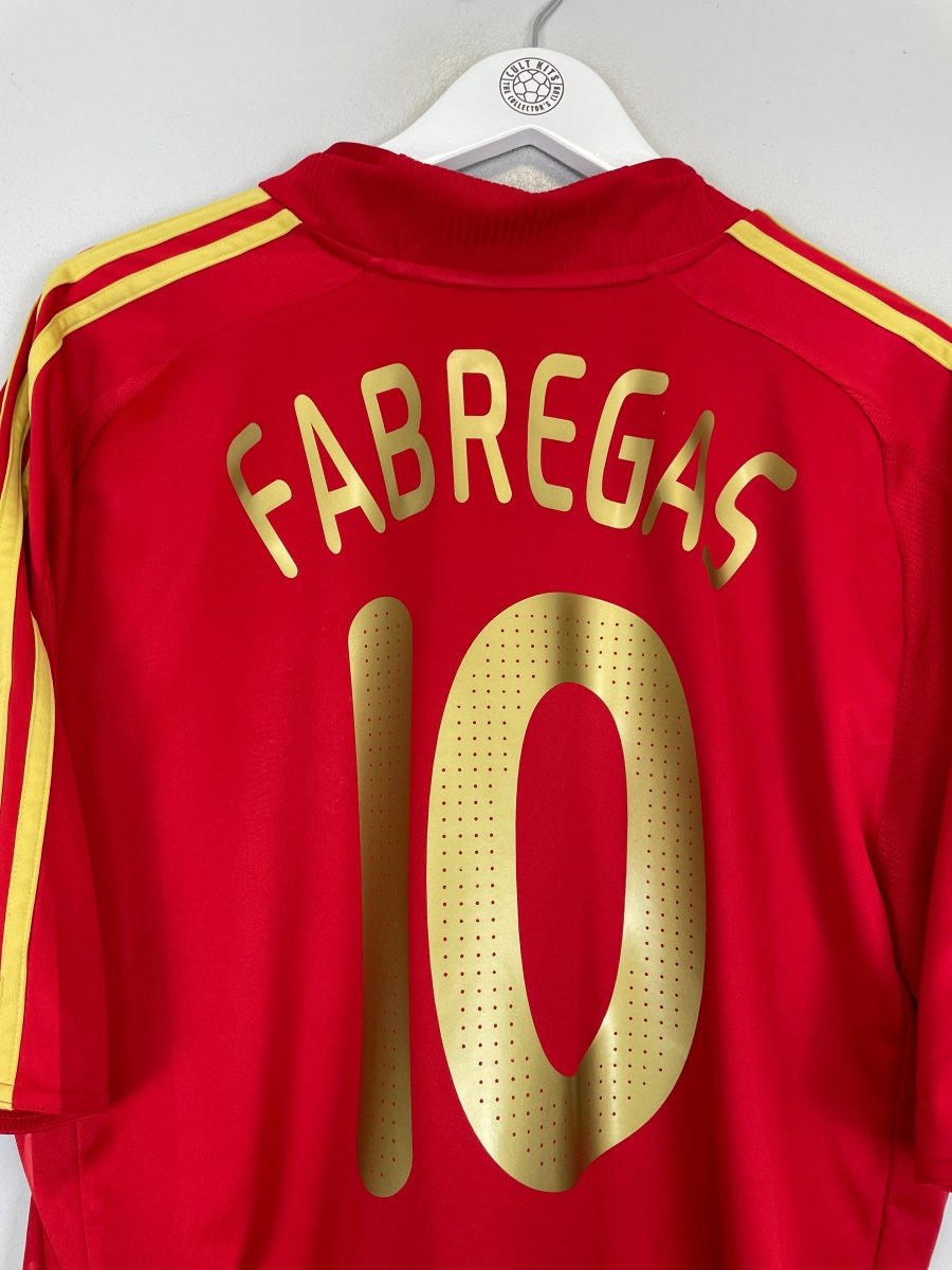 2008/10 SPAIN FABREGAS 10 HOME SHIRT (XL) ADIDAS - Cult Kits - XL - Buy Vintage Football Shirts, Authentic Retro Football Shirts For Sale, Classic Football Shirts & Soccer Jersey