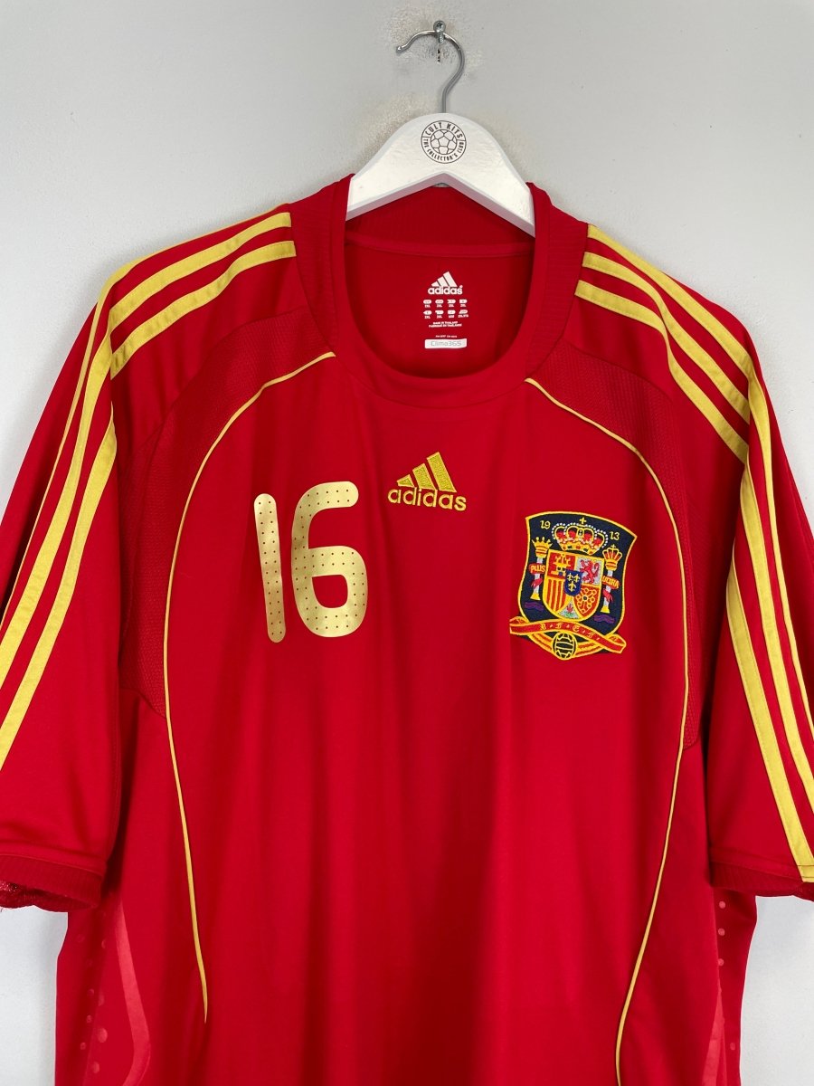 2008/10 SPAIN LLORENTE 16 HOME SHIRT (XXL) ADIDAS - Cult Kits - XXL - Buy Vintage Football Shirts, Authentic Retro Football Shirts For Sale, Classic Football Shirts & Soccer Jersey