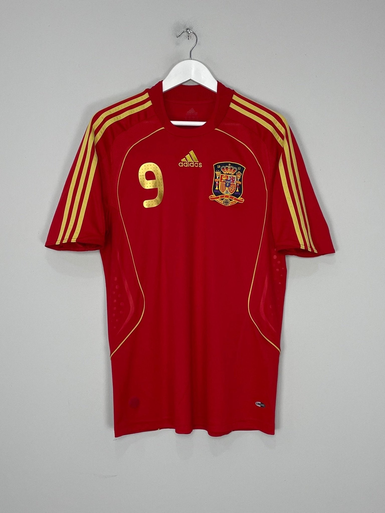 Shop 2008/10 SPAIN TORRES #9 HOME SHIRT (M) ADIDAS, classic football shirts, vintage football shirts & retro soccer jerseys at Cult Kits