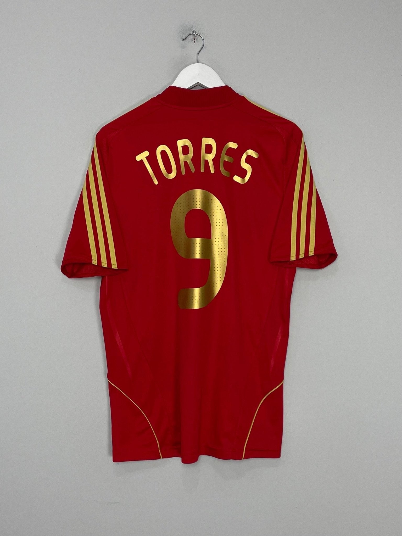 Shop 2008/10 SPAIN TORRES #9 HOME SHIRT (M) ADIDAS, classic football shirts, vintage football shirts & retro soccer jerseys at Cult Kits