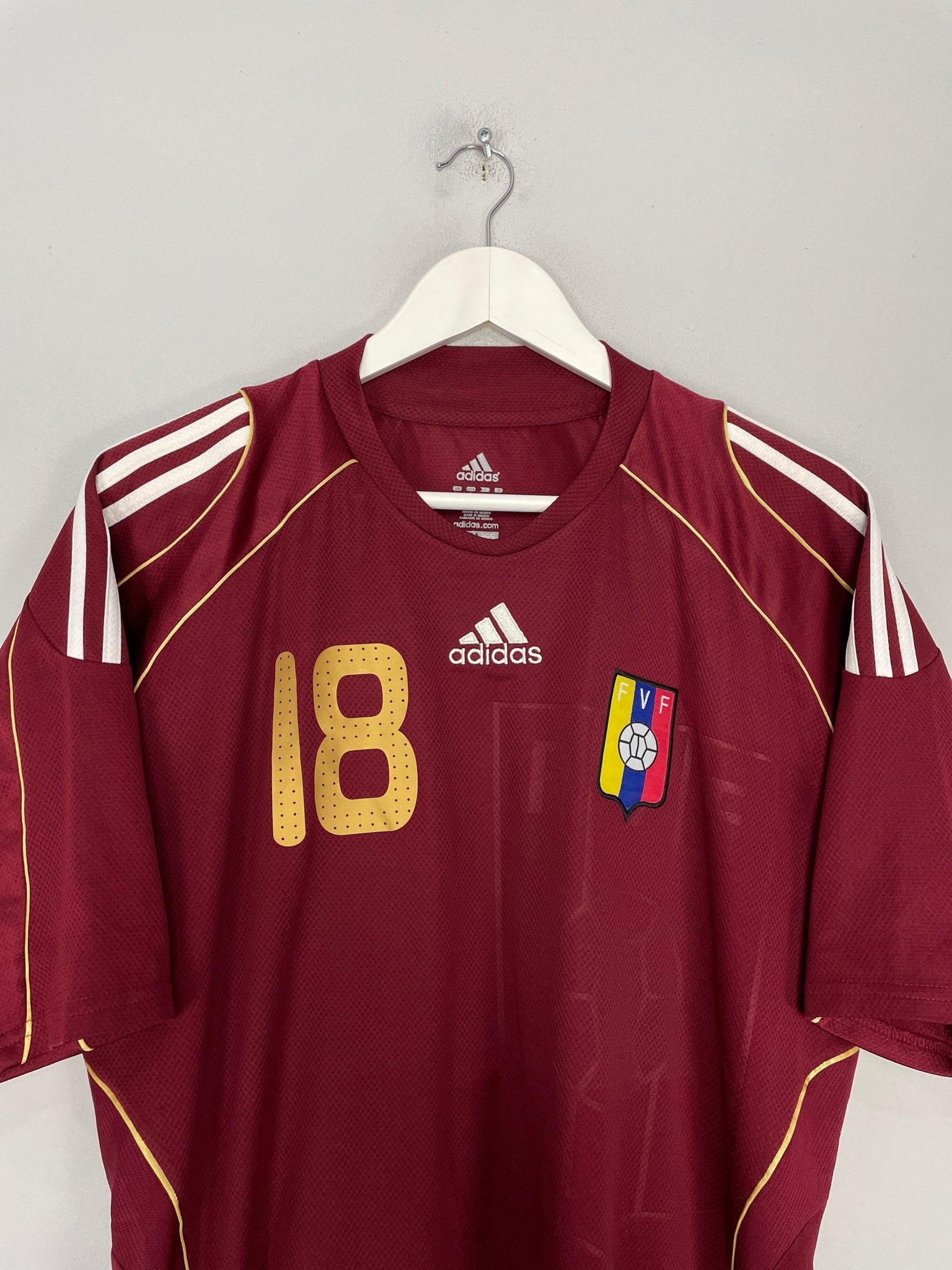 Shop 2008/10 VENEZUELA ARANGO #18 HOME SHIRT (XL) ADIDAS, classic football shirts, vintage football shirts & retro soccer jerseys at Cult Kits