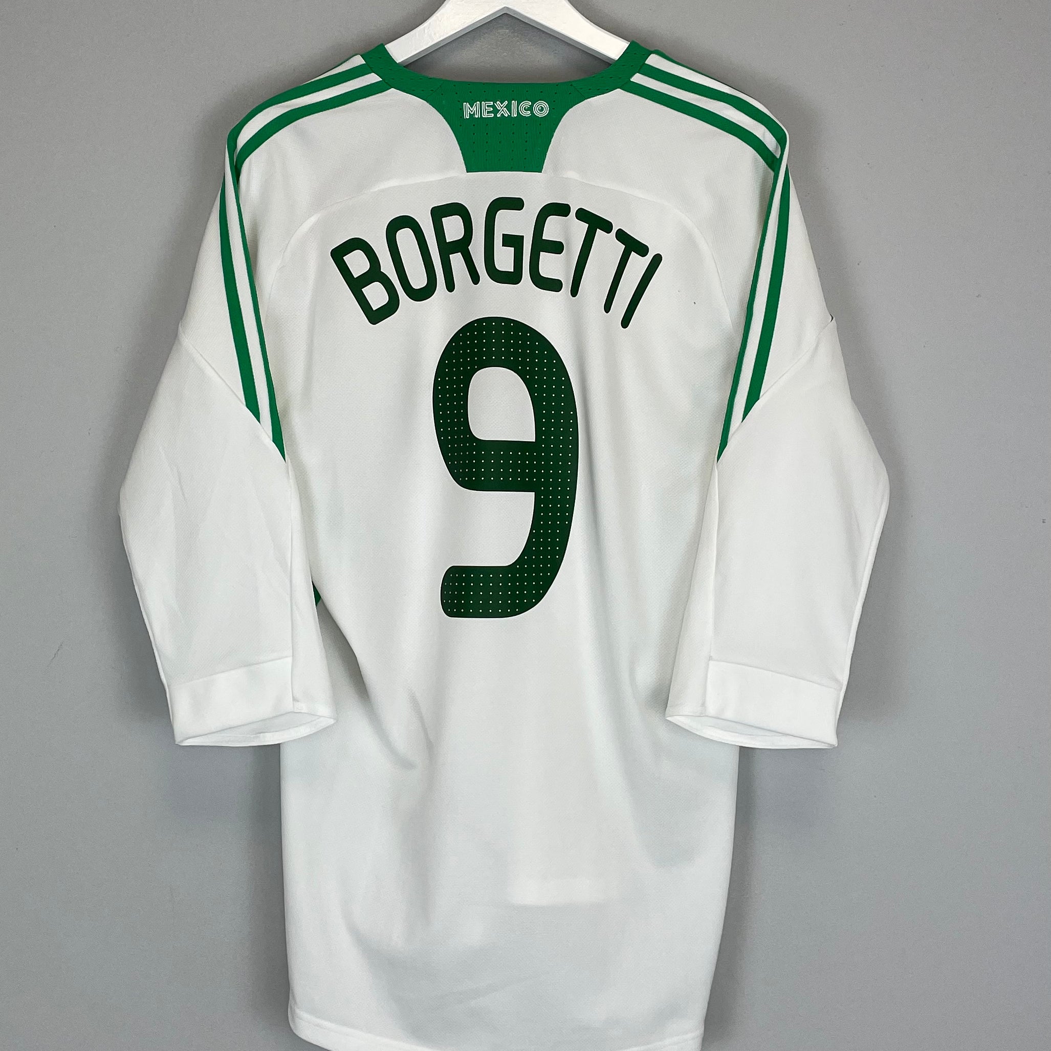 Shop 2008/09 MEXICO J.BORGETTI #9 AWAY SHIRT (L) ADIDAS, classic football shirts, vintage football shirts & retro soccer jerseys at Cult Kits