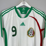 2008/09 MEXICO J.BORGETTI #9 AWAY SHIRT (L) ADIDAS BADGE LOGO COLLAR CREST 