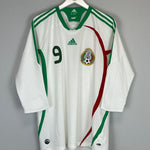2008/09 MEXICO J.BORGETTI #9 AWAY SHIRT (L) ADIDAS SLEEVES LONG WHITE GREEN RED 