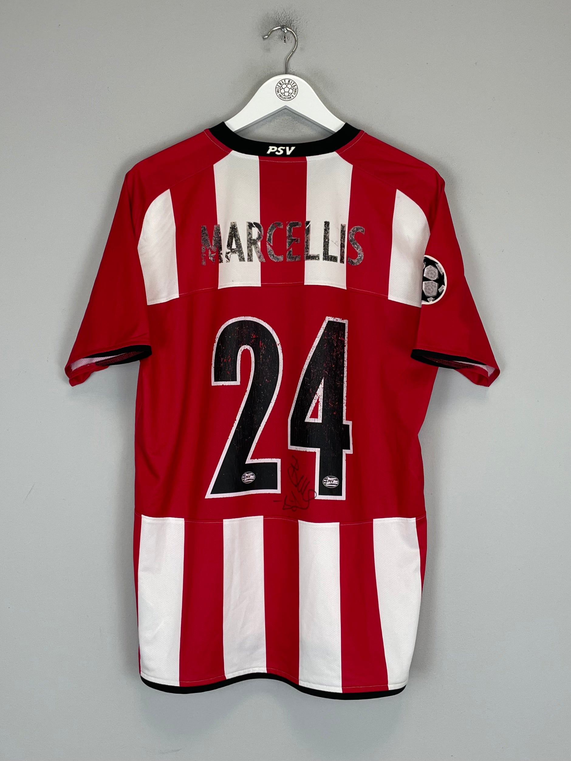 2008/09 PSV MARCELIS #24 *MATCH ISSUE + SIGNED* C/L HOME SHIRT (M) NIKE