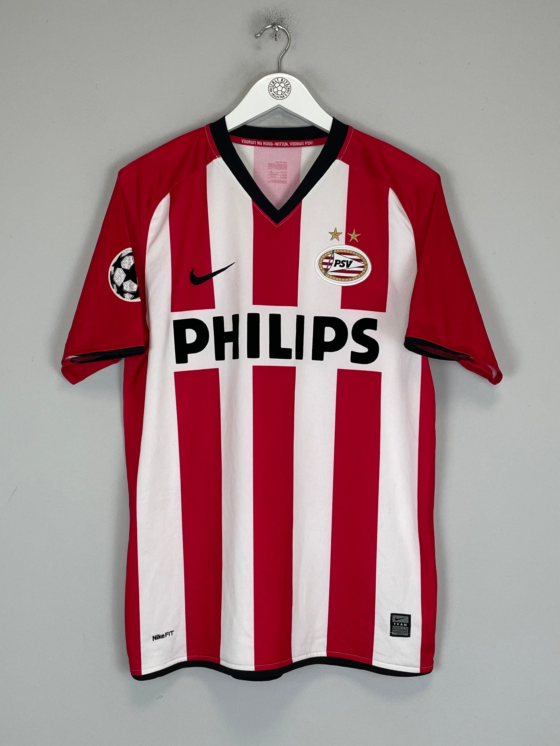 2008/09 PSV MARCELIS #24 *MATCH ISSUE + SIGNED* C/L HOME SHIRT (M) NIKE CHAMPIONS LEAGUE SPONSOR PHILIPS 