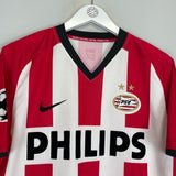 2008/09 PSV MARCELIS #24 *MATCH ISSUE + SIGNED* C/L HOME SHIRT (M) NIKE CHAMPIONS LEAGUE SPONSOR PHILIPS ZOOM