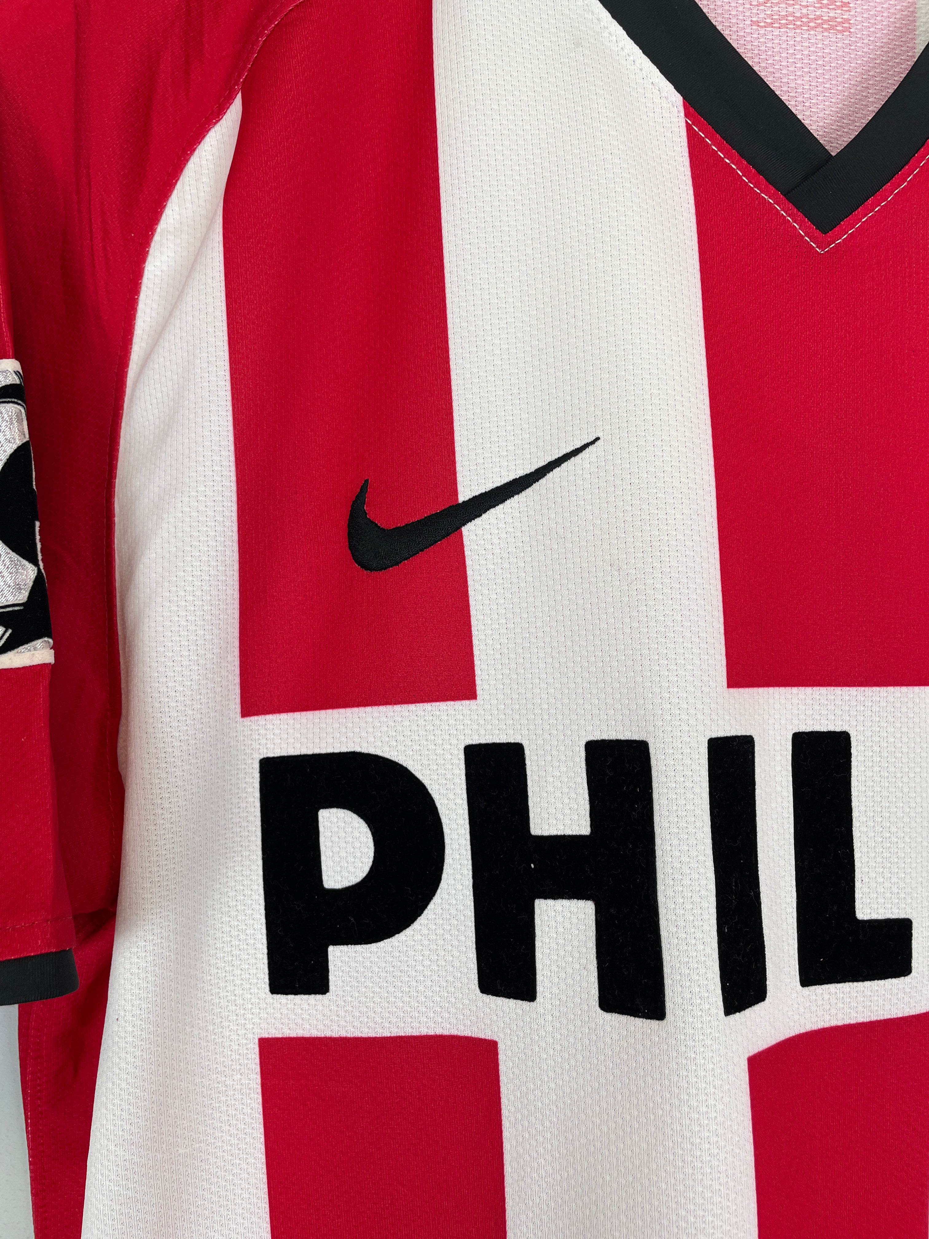 2008/09 PSV MARCELIS #24 *MATCH ISSUE + SIGNED* C/L HOME SHIRT (M) NIKE PHILIPS 