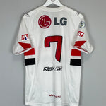 2008/09 SAO PAULO #7 HOME SHIRT (M) REEBOK LG BACK 7 RBK RED BLACK WHITE