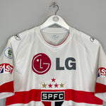 2008/09 SAO PAULO #7 HOME SHIRT (M) REEBOK LG SPFC STRIPES