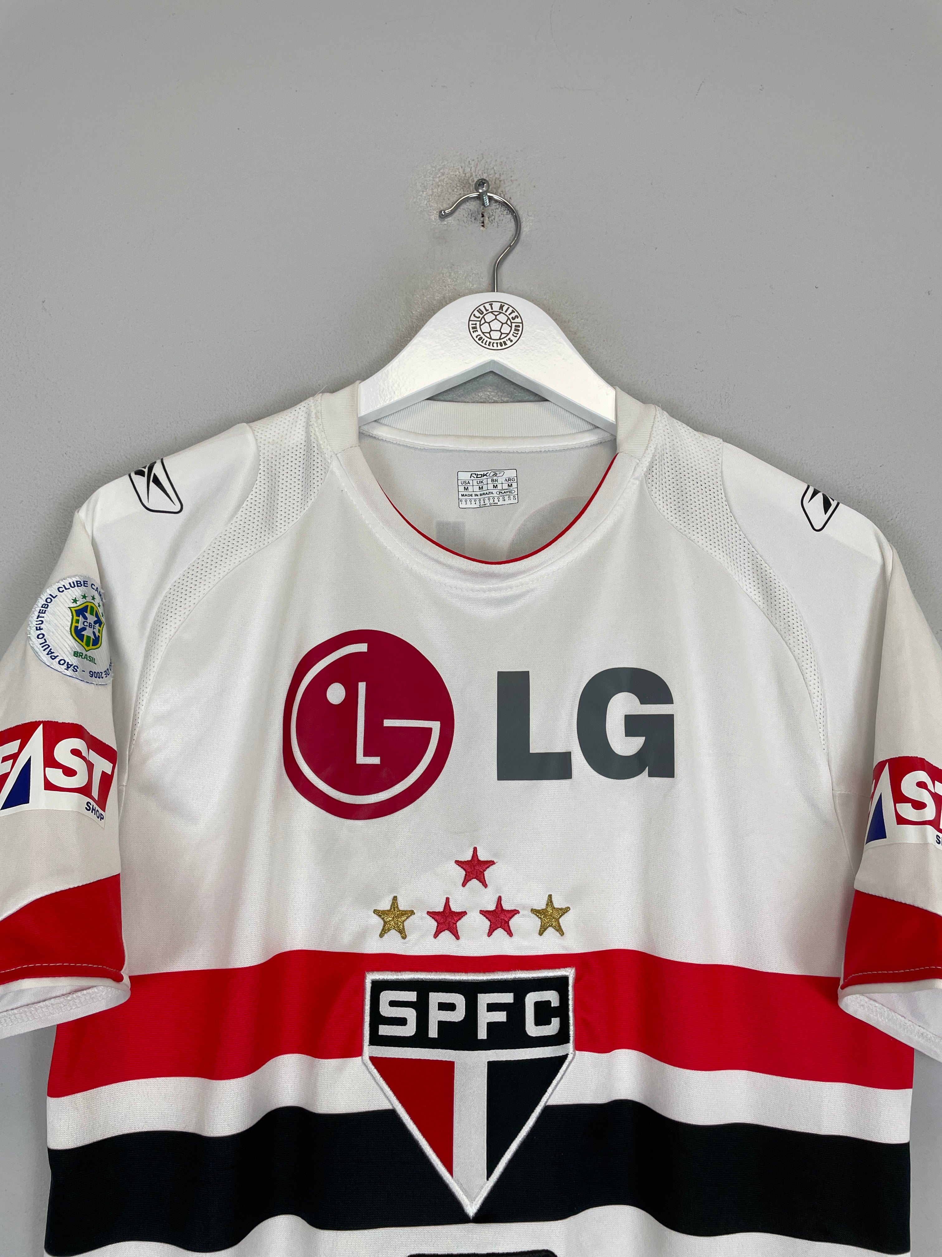 2008/09 SAO PAULO #7 HOME SHIRT (M) REEBOK LG SPFC STRIPES