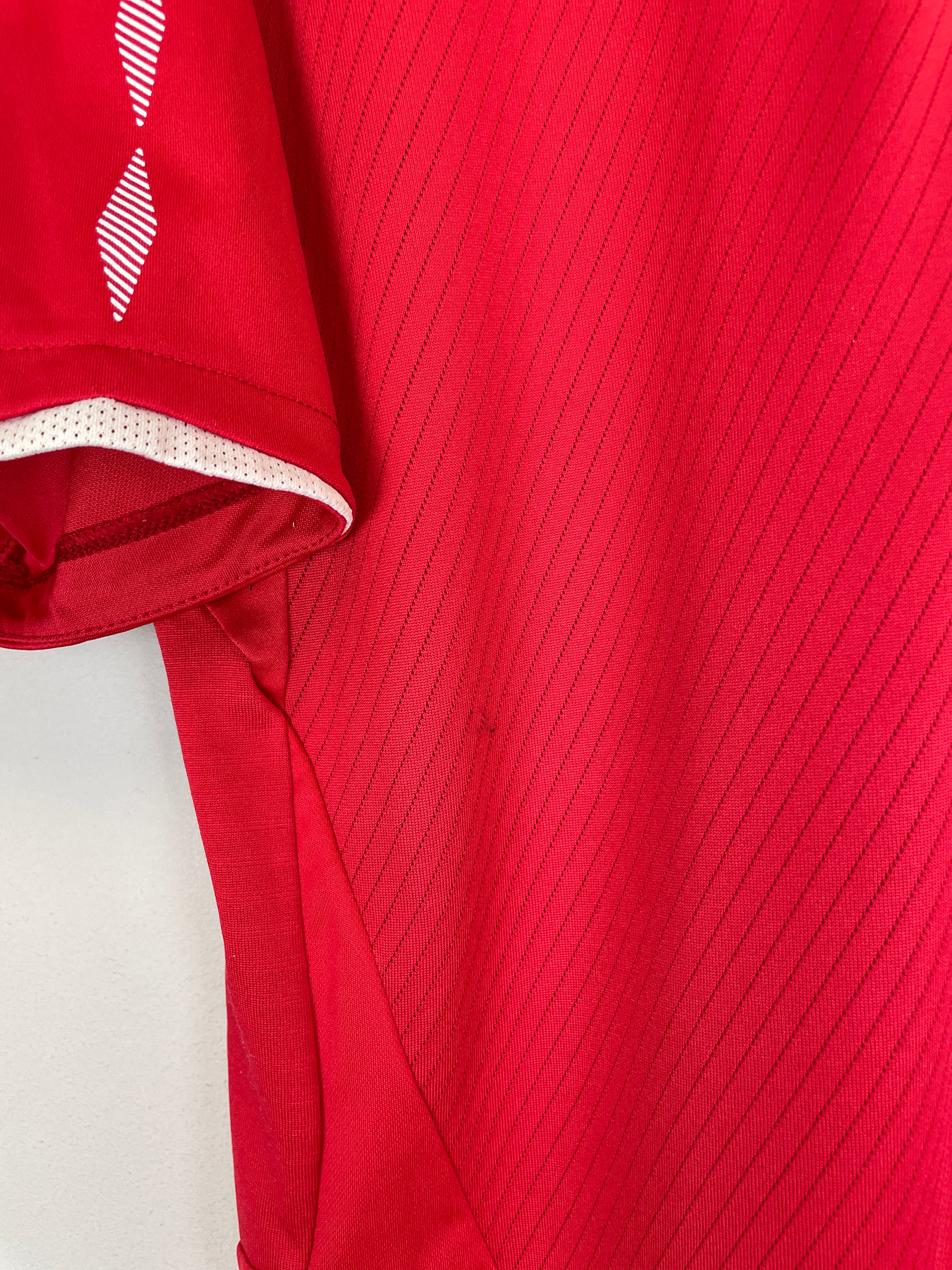 2008/10 ENGLAND LAMPARD #8 AWAY SHIRT (L) UMBRO DETAIL SLEEVE DIAMOND RED WHITE