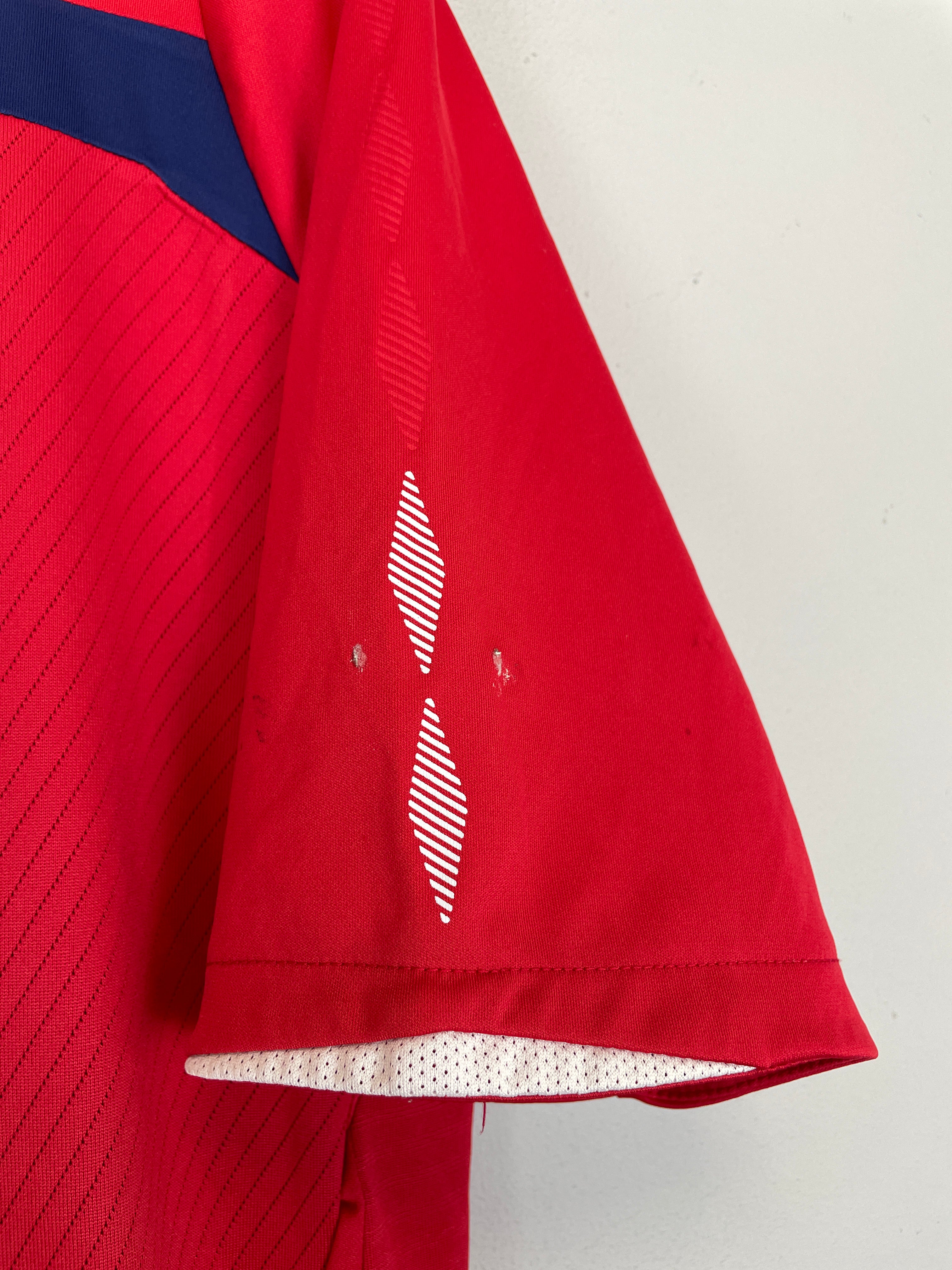 2008/10 ENGLAND LAMPARD #8 AWAY SHIRT (L) UMBRO DETAIL SLEEVE DIAMOND RED WHITE EUROS