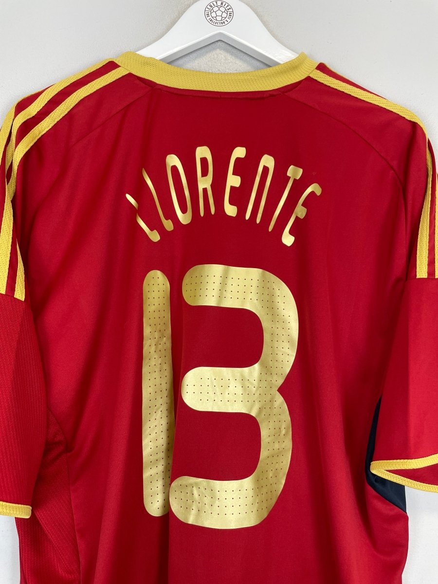 2009 SPAIN LLORENTE 13 CONFEDERATIONS CUP HOME SHIRT (XXL) ADIDAS - Cult Kits - XXL - Buy Vintage Football Shirts, Authentic Retro Football Shirts For Sale, Classic Football Shirts & Soccer Jersey