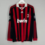 Shop 2009/10 AC MILAN BECKHAM #32 L/S C/L HOME SHIRT (M) ADIDAS, classic football shirts, vintage football shirts & retro soccer jerseys at Cult Kits